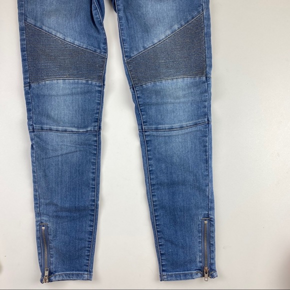 Free People Seamed Moto Button Fly Skinny Jeans 27 - Picture 8 of 15